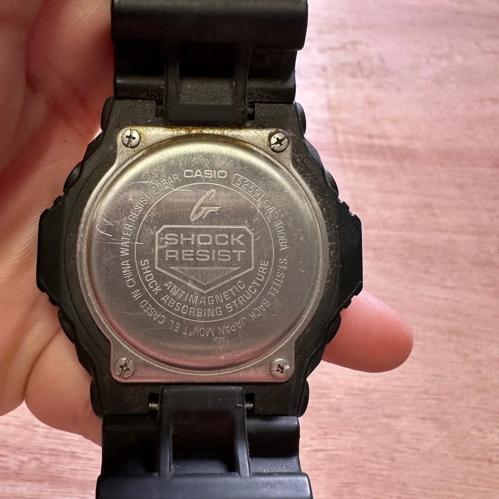 Casio G-Shock GA-300BA Black Teal Special Color Series Ana-Digi Watch 5259